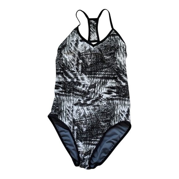 Champion Black and White One Piece Swimwear size Large women’s - Picture 1 of 10